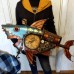 Часы Стимпанк Акула с экокожей