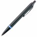 Шариковая ручка Parker IM Vibrant Rings Flame Blue черная матовая
