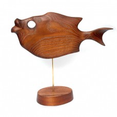 51002К Скульптура «Рыба №2» коричневая