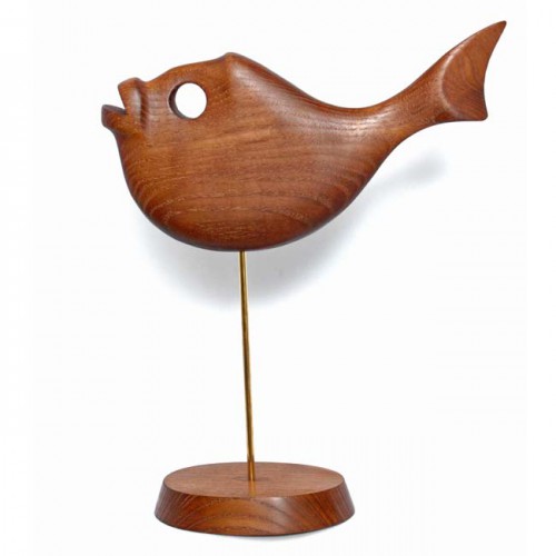51001К Скульптура «Рыба №1» коричневая