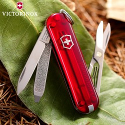 0.6223.T Нож Victorinox Сlassic красный полупрозрачный