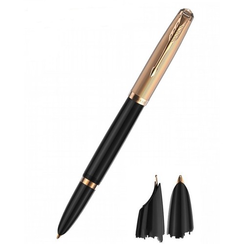 Ручка Parker 51 Deluxe Black GT с пером из золота