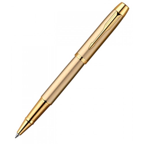 Ручка-роллер Parker IM Brushed Metal Gold GT RB R0811700
