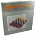 Стеклянные шахматы с рюмками