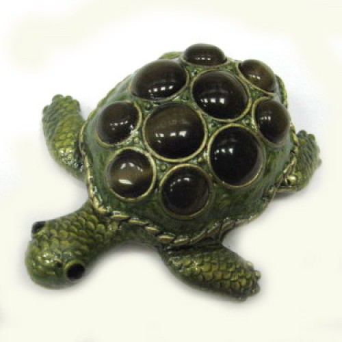 Сувенир шкатулка 1571 Черепаха зеленая