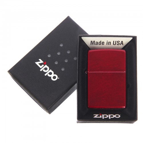 Яркая зажигалка Zippo 21063 Candy Apple Red Классические зажигалки